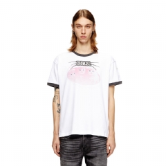 Diesel Men Cotton t-shirt with digital print White A196390PLAT