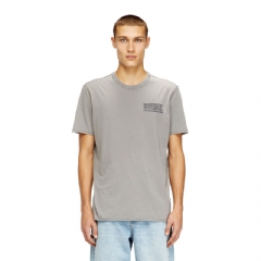 Diesel Men Acid-wash T-shirt with raw edges Light Grey A209580KMAH