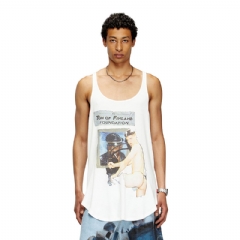 Diesel Men Tank top with graphic print White P015520SPCI