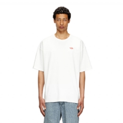 Diesel Men T-shirt with red Oval D White A185350AIJU