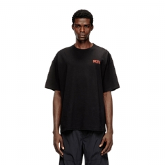 Diesel Men Cotton T-shirt with Diesel Biscotto print Black A200360EPCA