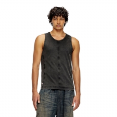 Diesel Men Tank top in denim-look jersey Black A186800KIBY