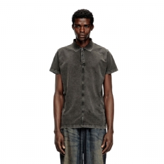 Diesel Men Polo shirt in denim-look jersey Black A195530KIBY