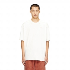 Diesel Men Cotton T-shirt with micro embroidery White A194630NIAX