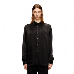 Diesel Men Cupro shirt with embroidered logo Black A193630AJFU