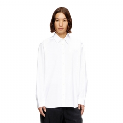 Diesel Men Stretch poplin shirt with embroidery White A204720GSBH