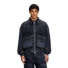 Diesel Men Jacket in batavia-weave denim Black A15780007Z9