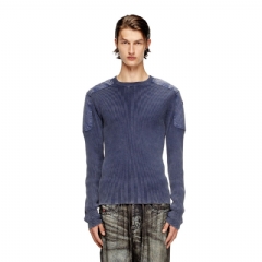 Diesel Men Jumper with contrast shoulder panels Blue A168670QMAN