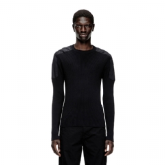 Diesel Men Ribbed jumper with shoulder panels Black A168670JLCR