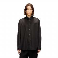 Diesel Men Stretch poplin shirt with embroidery Black A204720GSBH