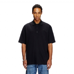 Diesel Men Polo shirt with maxi oval D embroidery Black A107630HGAM
