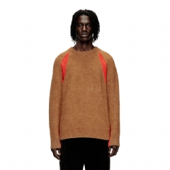 Diesel Men Alpaca-blend jumper with contrast inserts Brown A188870JLCD