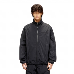 Diesel Men Crinkled-nylon jacket with piping Black A219810AKAD
