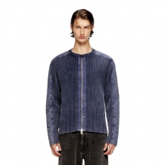 Diesel Men Zip-up cardigan with contrast panels Blue A174640QMAN