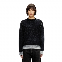 Diesel Men Reverse-print cotton jumper Black A111870BEAR