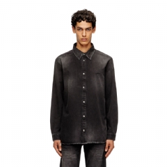 Diesel Men Long-sleeve denim shirt Black A035340DBDC