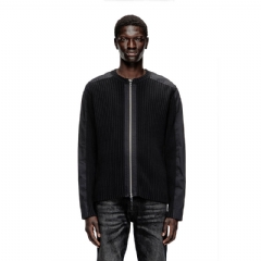 Diesel Men Zipped cardigan with utilitarian panels Black A174640JLCR