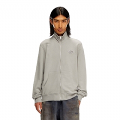 Diesel Men Zip-up sweatshirt with metallic logo Light Grey A114390IAJH