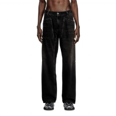 Diesel Men relaxed jeans d-zeta 09j96 Black/Dark grey A1629609J96