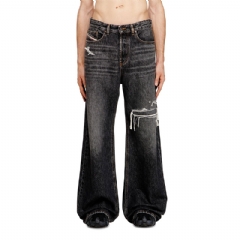 Diesel Men relaxed jeans d-rise 007dn Black/Dark grey A06370007DN