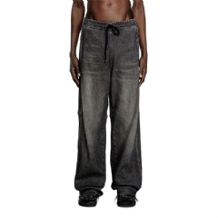 Diesel Men relaxed d-martyans track denim 09l77 Black/Dark grey A1637109L77