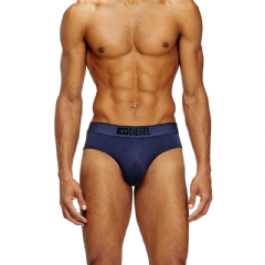 Diesel Men Three-pack of plain logo briefs Blue/Black 00SH050GDAC