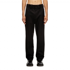 Diesel Men Wool blend pants with elastic waistband Black A196360PHAL