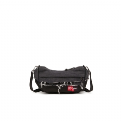 Diesel Men Shoulder bag in destroyed denim and CORDURA® Black P01542P8512