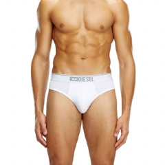 Diesel Men Three-pack of plain logo briefs White/Black 00SH050GDAC