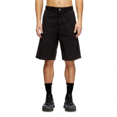 Diesel Men Cotton shorts with stonewash treatment Black A204520EPCH