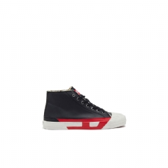 Diesel Men S-D-Verse Vulcanized shoes with D logo Black/Red Y03723P7474