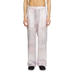 Diesel Men Track pants with medieval print Pink A195660AJFW