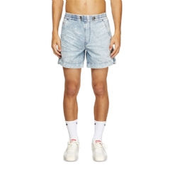Diesel Men Shorts in marbled denim Light Blue A1865609M39