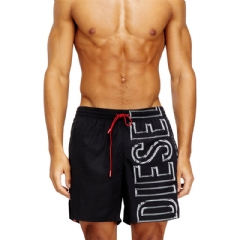 Diesel Men Swim shorts with oversized logo print Black A205070QKBJ
