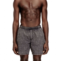 Diesel Men Swim shorts with faded houndstooth pattern Grey A205360QKBF