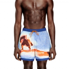 Diesel Men Swim shorts with all-over surfboard print Blue A208680IHCM