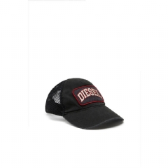 Diesel Men Baseball cap with fishnet mesh Black A194580DCCV