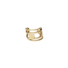 Diesel Men Gold-Tone Stainless Steel Band Ring Gold DX156900DJW