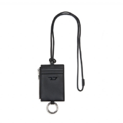 Diesel Men Nappa leather badge holder Black X10177PR227
