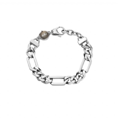 Diesel Men Stainless steel chain bracelet Silver DX135100DJW