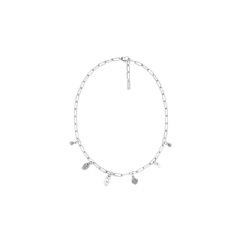 Diesel Men Stainless Steel Charm Necklace Silver DX160500DJW  