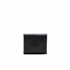 Diesel Men Coin purse in grainy leather Black X10300P0685
