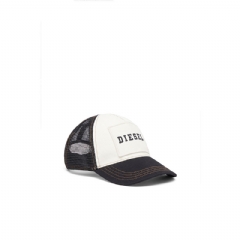 Diesel Men Cotton cap with mesh back and logo Black/White P016580SPCM