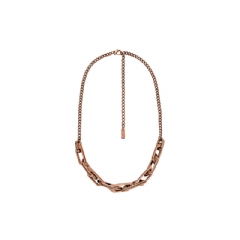 Diesel Men Stainless steel chain necklace Bronze DX164600DJW
