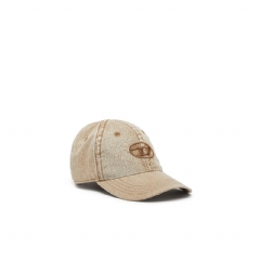 Diesel Men Baseball cap with embroidered Oval D Light Brown A215230PLBH