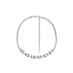 Diesel Men Stainless steel chain necklace Silver DX165000DJW
