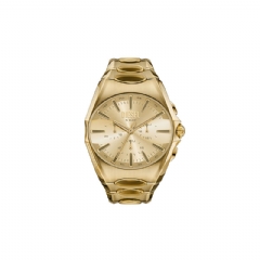 Diesel Men D-Curve gold-tone stainless steel watch Gold DZ469500QQQ