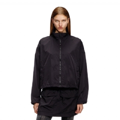 Diesel Women Windbreaker in compact nylon Black A168150AKAD
