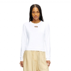 Diesel Women Long-sleeve top with Oval D cut-out White A194380CLBR