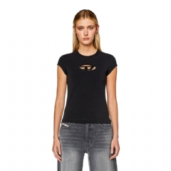 Diesel Women T-shirt with peekaboo logo Black A062680AFAA